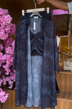 Women’s Relaxed-Fit Self Design Lace Spread Collar Shirt