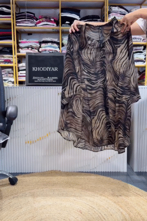 Women’s Sheer Animal Print Chiffon Top