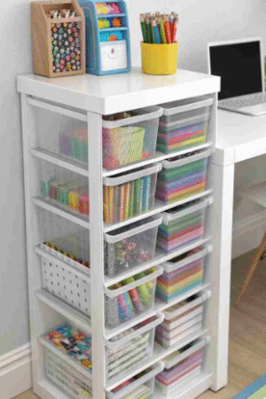 Compact Rolling Craft Storage Organizer