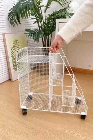 Rolling Metal Storage Cart with Wheels